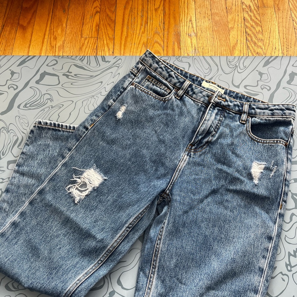 Men's Blue Distressed Jeans